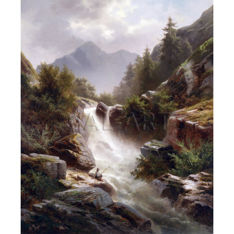 РЕПРОДУКЦИИ НА КАРТИНИ Алпийски поток (1878)